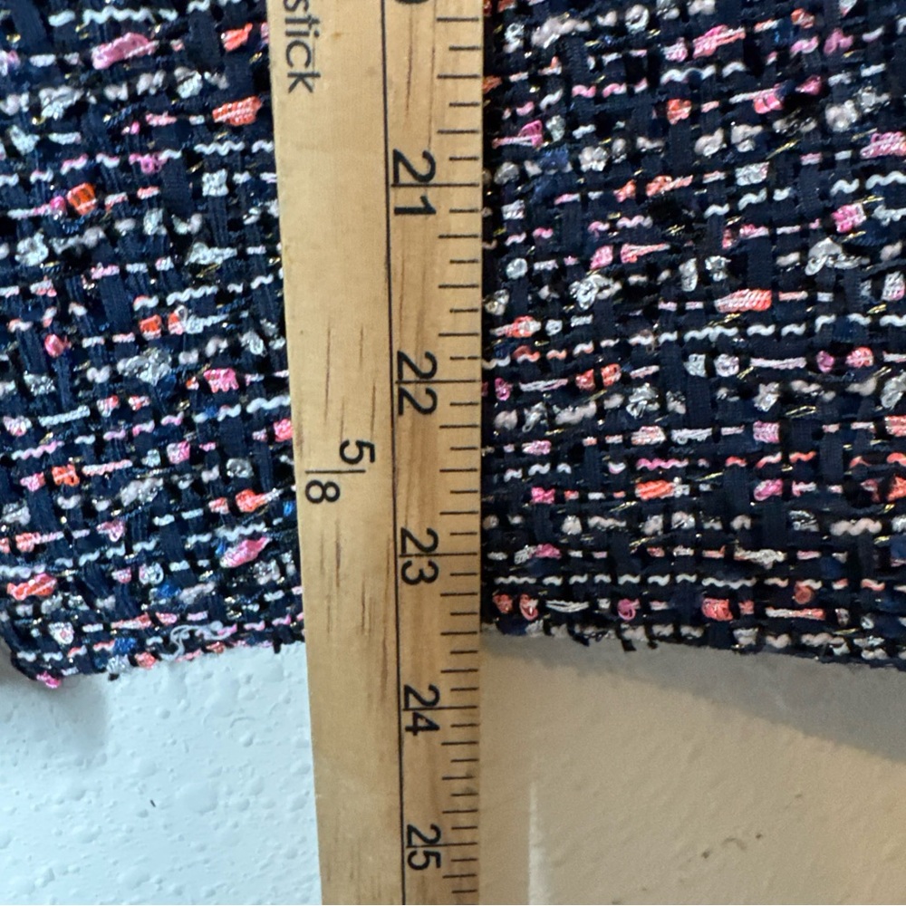 J. Crew No. 2 Pencil Skirt In Pink Confetti Tweed Back Zip Size 6 - Picture 5 of 9